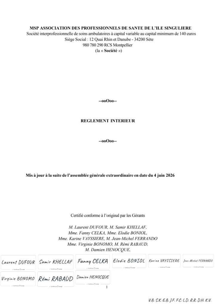 Reglement interieur apsis
