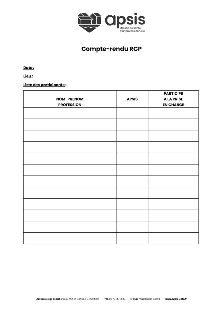 Modèle CR RCP MSP APSIS 2026 page 1 sur 2
